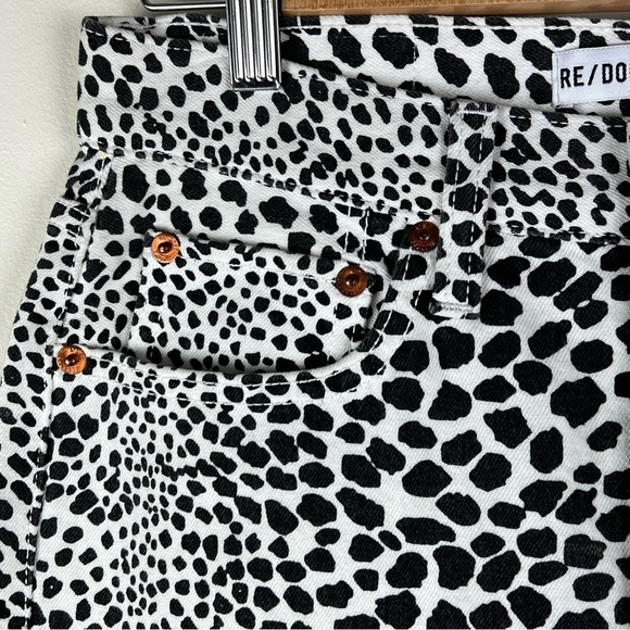 Re/Done | Originals High Rise Ankle Crop Jean White Cheetah | 26 - Picture 5 of 13